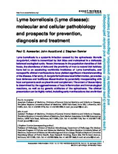 (Lyme disease): molecular and cellular pathobiology ...