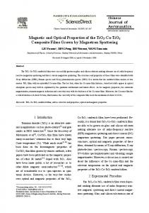 Magnetic and Optical Properties of the TiO2-Co-TiO2 ... - Core