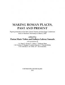 making roman places, past and present