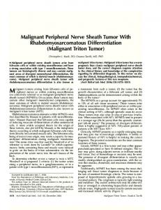 Malignant Peripheral Nerve Sheath Tumor - iPath-Network