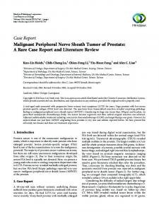 Malignant Peripheral Nerve Sheath Tumor of Prostate: A Rare Case ...