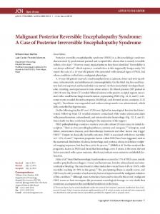Malignant Posterior Reversible Encephalopathy ... - Semantic Scholar
