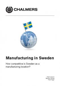 Manufacturing in Sweden - Chalmers Publication Library
