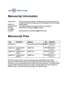 Manuscript Information Manuscript Files