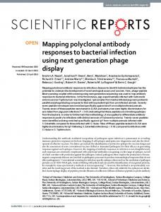 Mapping polyclonal antibody responses to bacterial infection ... - Core