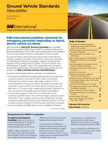 March Ground Vehicle Standards Newsletter - SAE International