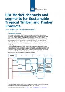 Market channels and segments: Sustainable Tropical ...