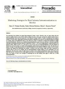 Marketing Strategies for Hotel Industry ... - Science Direct