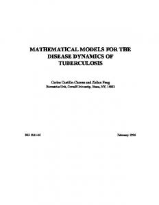 mathematical models for the disease dynamics of