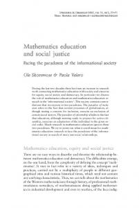 Mathematics education and social justice