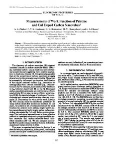 Measurements of Work Function of Pristine and CuI ... - Springer Link