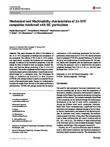 Mechanical and Machinability characteristics of Al ...