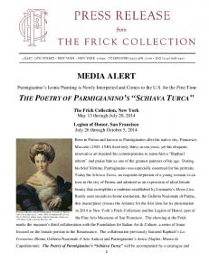 MEDIA ALERT - The Frick Collection