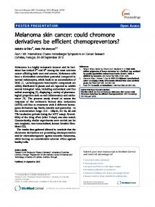 Melanoma skin cancer: could chromone