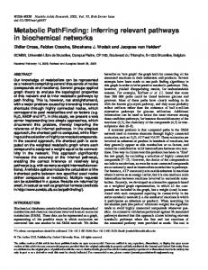 Metabolic PathFinding: inferring relevant pathways in ... - CiteSeerX