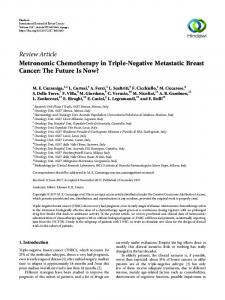 Metronomic Chemotherapy in Triple-Negative Metastatic Breast