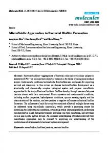 Microfluidic Approaches to Bacterial Biofilm ... - Semantic Scholar