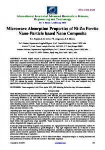 Microwave Absorption Properties of Ni-Zn Ferrite Nano-Particle based ...