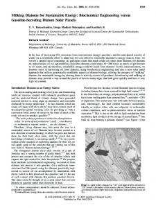 Milking Diatoms for Sustainable Energy ... - ACS Publications