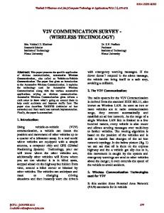 mobile communication - v2v - arXiv