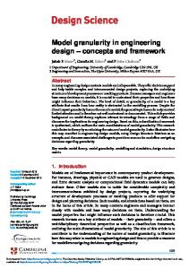 Model granularity in engineering design - Cambridge Repository