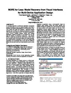 Model Recovery from Visual Interfaces for Multi-Device Application ...
