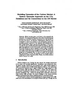 Modeling Dynamics of the Carbon Market - System Dynamics Society