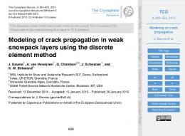 Modeling of crack propagation - CiteSeerX