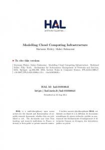 Modelling Cloud Computing Infrastructure