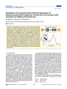 Modulation of Localized Surface Plasmon Resonance of ...