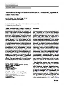 Molecular cloning and characterization of Schistosoma japonicum ...