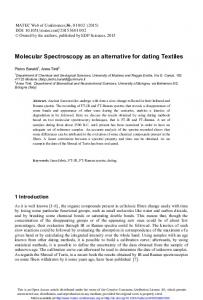 Molecular Spectroscopy as an alternative for dating Textiles