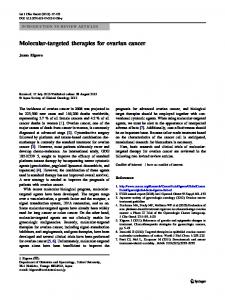 Molecular-targeted therapies for ovarian cancer - Springer Link