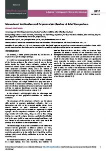 Monoclonal Antibodies and Polyclonal Antibodies: A Brief ... - iMedPub