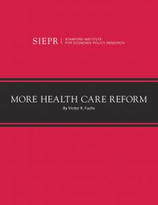 more health care reform - CiteSeerX