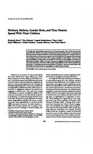 Mothers, Fathers, Gender Role, and Time Parents ... - Springer Link
