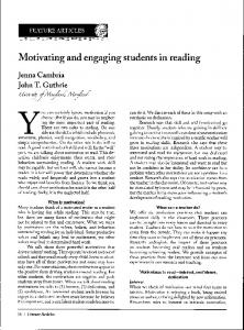 Motivating and engaging students in reading - Literacy Connects
