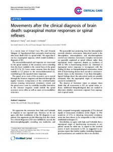 Movements after the clinical diagnosis of brain death: supraspinal ...