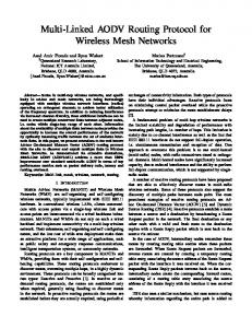 Multi-Linked AODV Routing Protocol for Wireless Mesh Networks