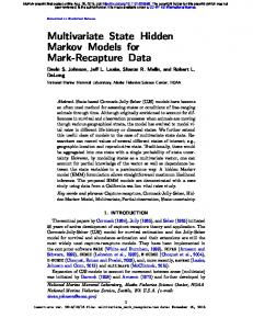 Multivariate State Hidden Markov Models for Mark-Recapture ... - bioRxiv