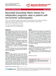 Myocardial Extracellular Matrix Volume has ... - Springer Link