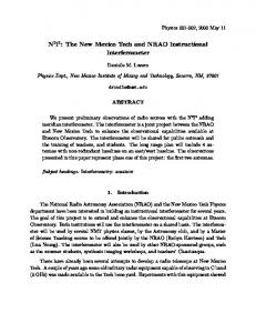 N2I2: The New Mexico Tech and NRAO Instructional Interferometer