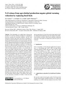 N2O release from agro-biofuel production negates ... - Semantic Scholar