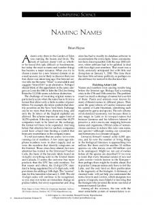 Naming Names - bit-player