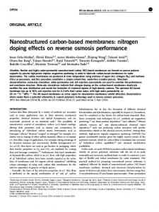 Nanostructured carbon-based membranes: nitrogen doping ... - Nature