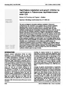 Naphthalene metabolism and growth inhibition by ... - CiteSeerX