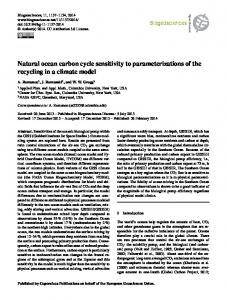 Natural ocean carbon cycle sensitivity to ... - Biogeosciences