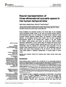 Neural representation of three-dimensional ... - Semantic Scholar