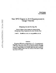 New BPS Objects in N= 2 Supersymmetric Gauge Theories