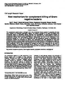 New mechanism for complement killing of Gram ... - Academic Journals